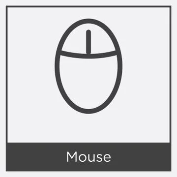 Mouse icon isolated on white background Free Stock Illustration