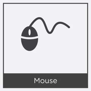 Mouse icon isolated on white background Free Stock Illustration