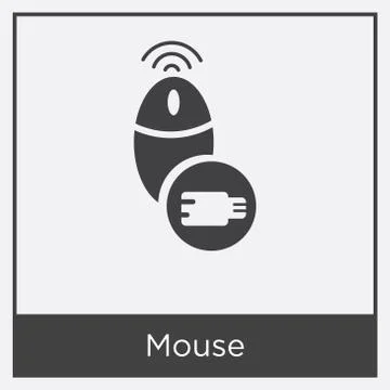 Mouse icon isolated on white background Free Stock Illustration