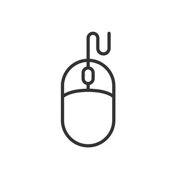 Mouse, icon in line design. Mouse, computer, peripheral, device, ergonomic イラスト素材
