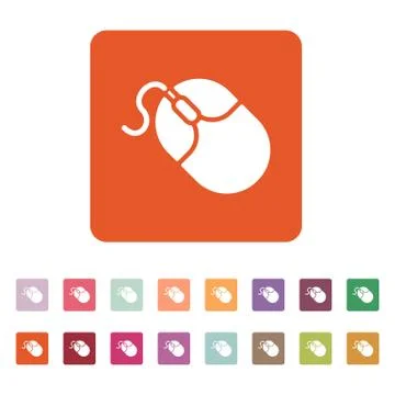 The mouse icon. Mouse symbol. Flat 스톡 일러스트