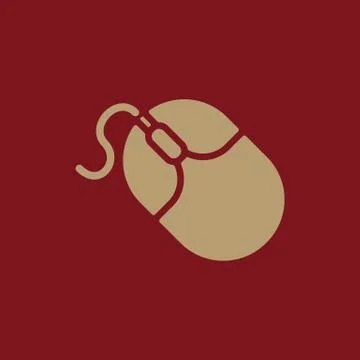 The mouse icon. Mouse symbol. Flat Stock Illustration
