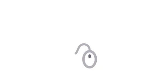 A mouse icon next to a gearwheel icon, symbolizing technology and mechanica.. 스톡 동영상 334778184