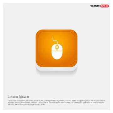 Mouse Icon Orange Abstract Web Button Illustrazione stock