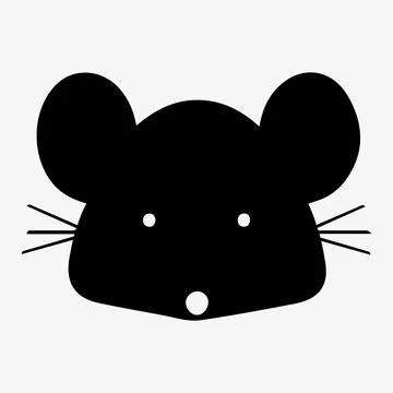 Mouse icon, rat, mice thin line symbols for web and mobile phone Illustrazione stock