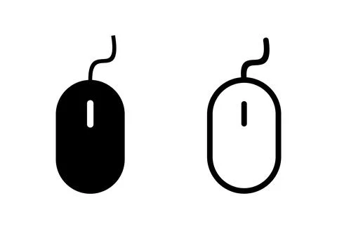 Mouse icon set. click icon vector. pointer icon vector. Illustrazione stock