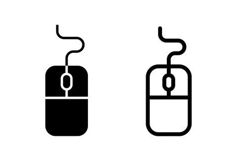 Mouse icon set. click icon vector. pointer icon vector. Stock Illustration