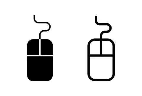 Mouse icon set. click icon vector. pointer icon vector. Illustrazione stock