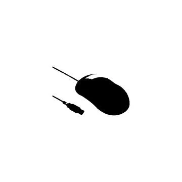 Mouse icon. Simple style digital technology shop big sale poster background.. Stock Illustration