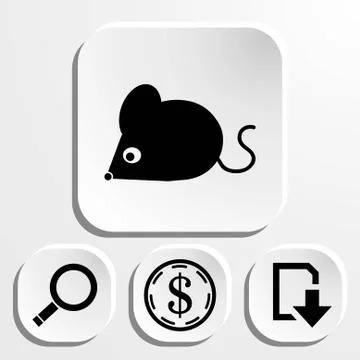 Mouse icon stock vector illustration flat design Stock Illustration