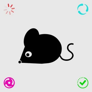 Mouse icon stock vector illustration flat design Stock Illustration