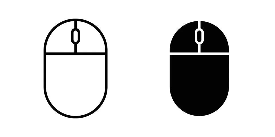 Mouse icon symbol  illustration bundle in black colour Stock Illustration
