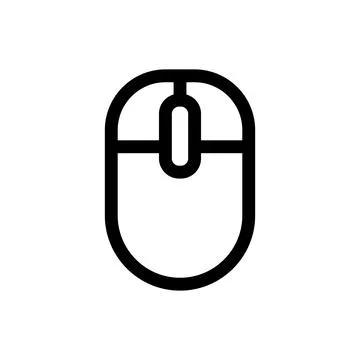 Mouse icon symbolizing computer navigation, cursor control, desktop interaction Stock Illustration