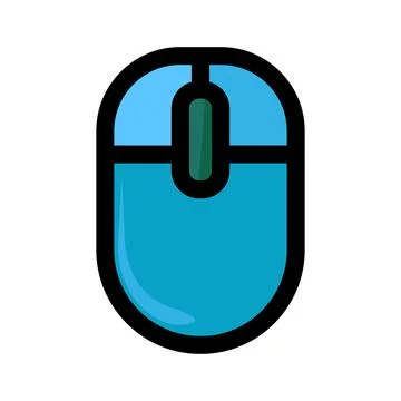 Mouse icon symbolizing computer navigation, cursor control, desktop interaction Stock Illustration