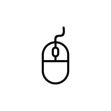 Mouse icon vector. click icon vector. pointer icon vector. Illustrazione stock