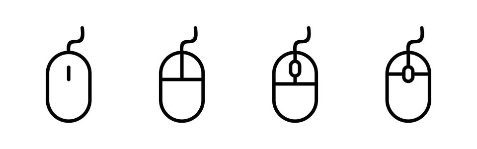 Mouse icon vector. click icon vector. pointer icon vector. Illustrazione stock