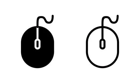 Mouse icon vector. click icon. pointer icon vector. Stock Illustration