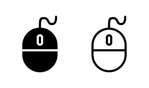 Mouse icon vector. click icon. pointer icon vector. Stock Illustration