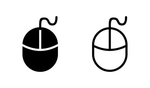 Mouse icon vector. click icon. pointer icon vector. Stock Illustration