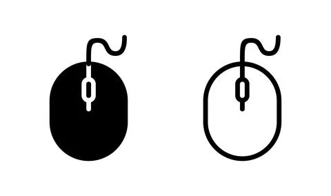 Mouse icon vector. click icon. pointer icon vector. Stock Illustration