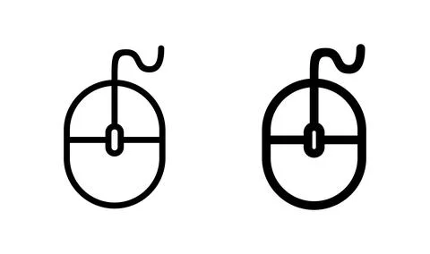 Mouse icon vector. click icon. pointer icon vector. Stock Illustration
