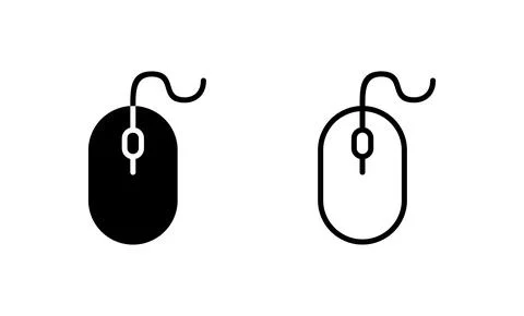 Mouse icon vector. click sign and symbol. pointer icon vector. Stock Illustration