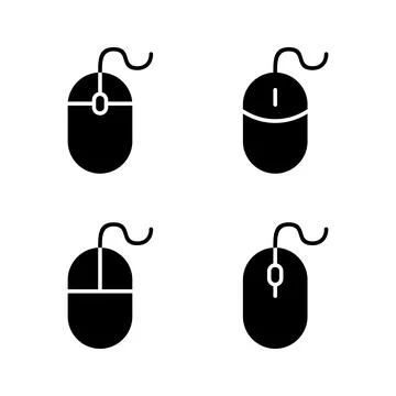 Mouse icon vector. click sign and symbol. pointer icon vector. Stock Illustration