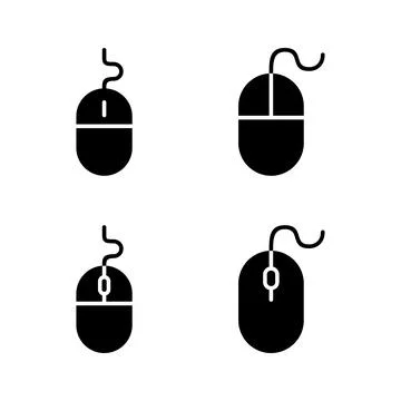 Mouse icon vector. click sign and symbol. pointer icon vector. Illustrazione stock