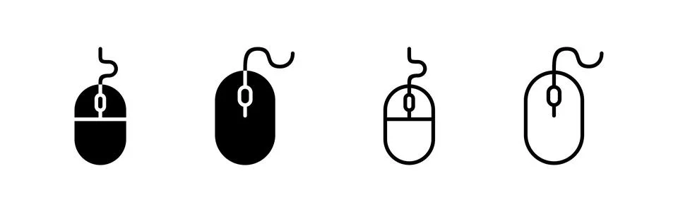 Mouse icon vector. click sign and symbol. pointer icon vector. Stock Illustration