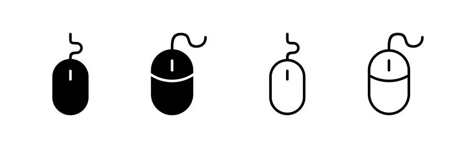 Mouse icon vector. click sign and symbol. pointer icon vector. Illustrazione stock