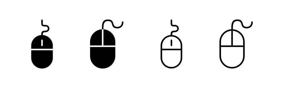 Mouse icon vector. click sign and symbol. pointer icon vector. Stock Illustration