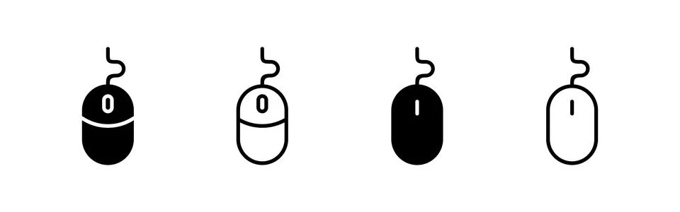 Mouse icon vector. click sign and symbol. pointer icon vector. Illustrazione stock