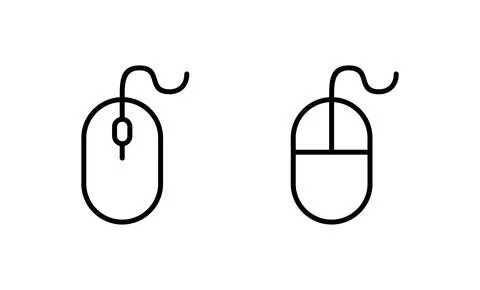 Mouse icon vector. click sign and symbol. pointer icon vector. Stock Illustration