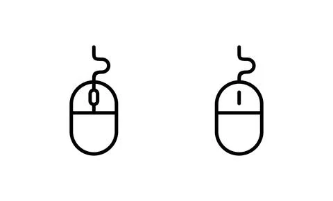 Mouse icon vector. click sign and symbol. pointer icon vector. Illustrazione stock