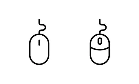 Mouse icon vector. click sign and symbol. pointer icon vector. Illustrazione stock