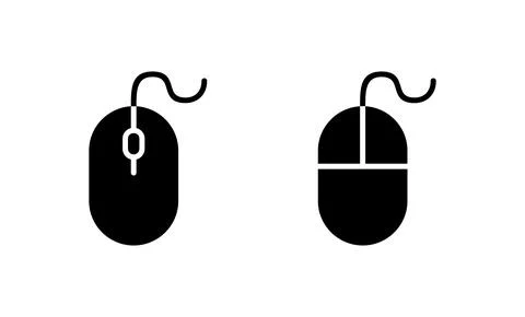 Mouse icon vector. click sign and symbol. pointer icon vector. Illustrazione stock