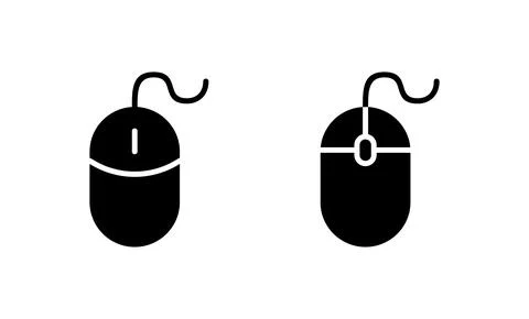 Mouse icon vector. click sign and symbol. pointer icon vector. Illustrazione stock