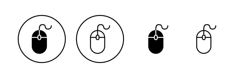 Mouse icon vector. click sign and symbol. pointer icon vector. Stock Illustration