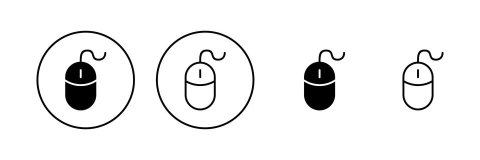 Mouse icon vector. click sign and symbol. pointer icon vector. Illustrazione stock