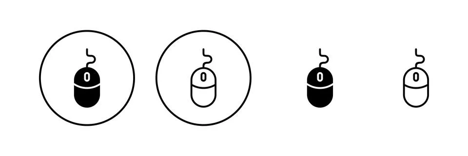 Mouse icon vector. click sign and symbol. pointer icon vector. Illustrazione stock