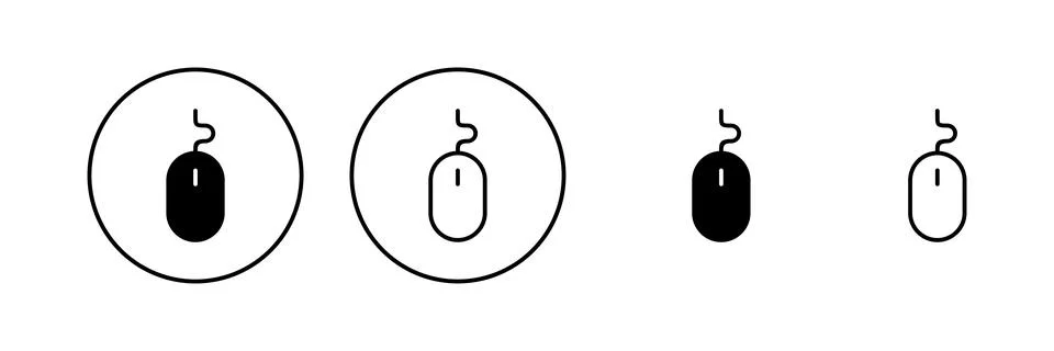 Mouse icon vector. click sign and symbol. pointer icon vector. Stock Illustration