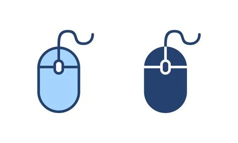 Mouse icon vector. click sign and symbol. pointer icon vector. Illustrazione stock