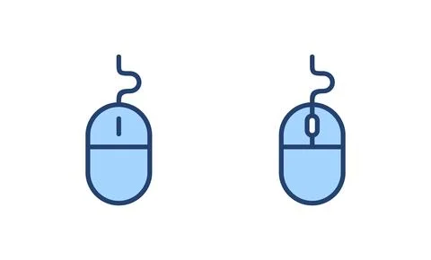 Mouse icon vector. click sign and symbol. pointer icon vector. Illustrazione stock