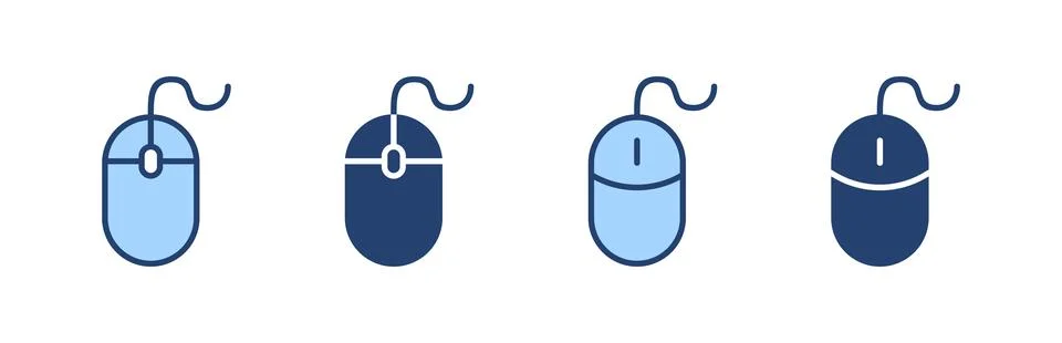 Mouse icon vector. click sign and symbol. pointer icon vector. Illustrazione stock