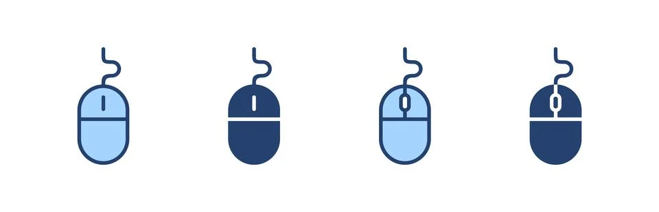 Mouse icon vector. click sign and symbol. pointer icon vector. Stock Illustration