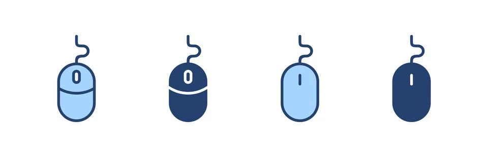 Mouse icon vector. click sign and symbol. pointer icon vector. Illustrazione stock