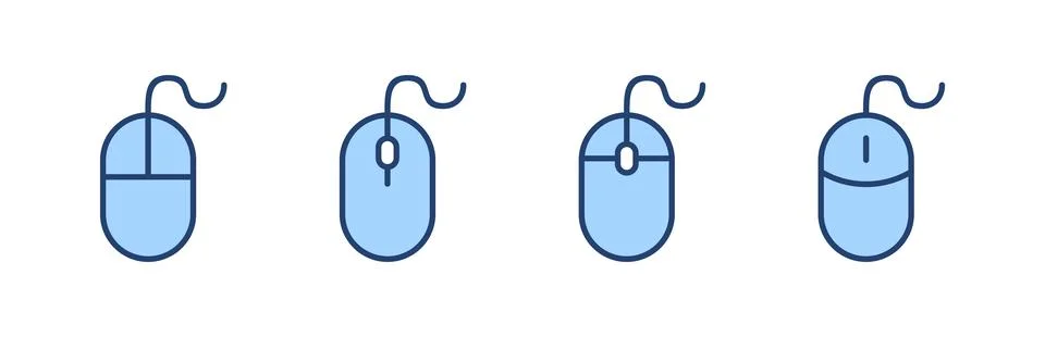 Mouse icon vector. click sign and symbol. pointer icon vector. Illustrazione stock