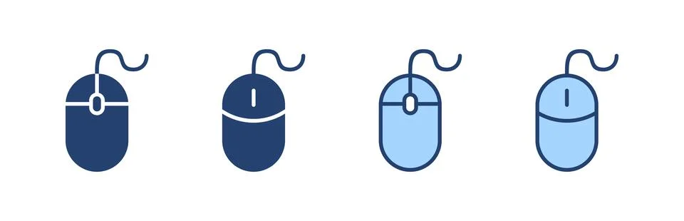 Mouse icon vector. click sign and symbol. pointer icon vector. Stock Illustration