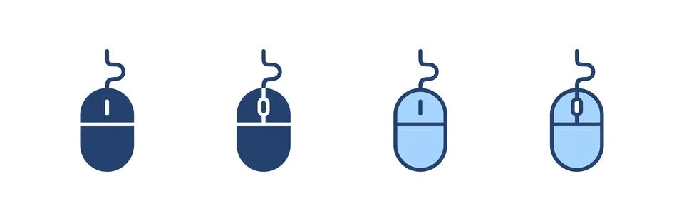 Mouse icon vector. click sign and symbol. pointer icon vector. Illustrazione stock