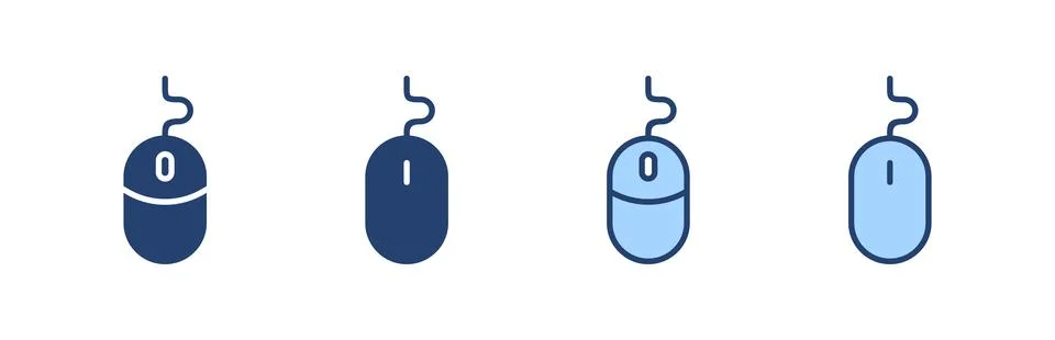 Mouse icon vector. click sign and symbol. pointer icon vector. Illustrazione stock
